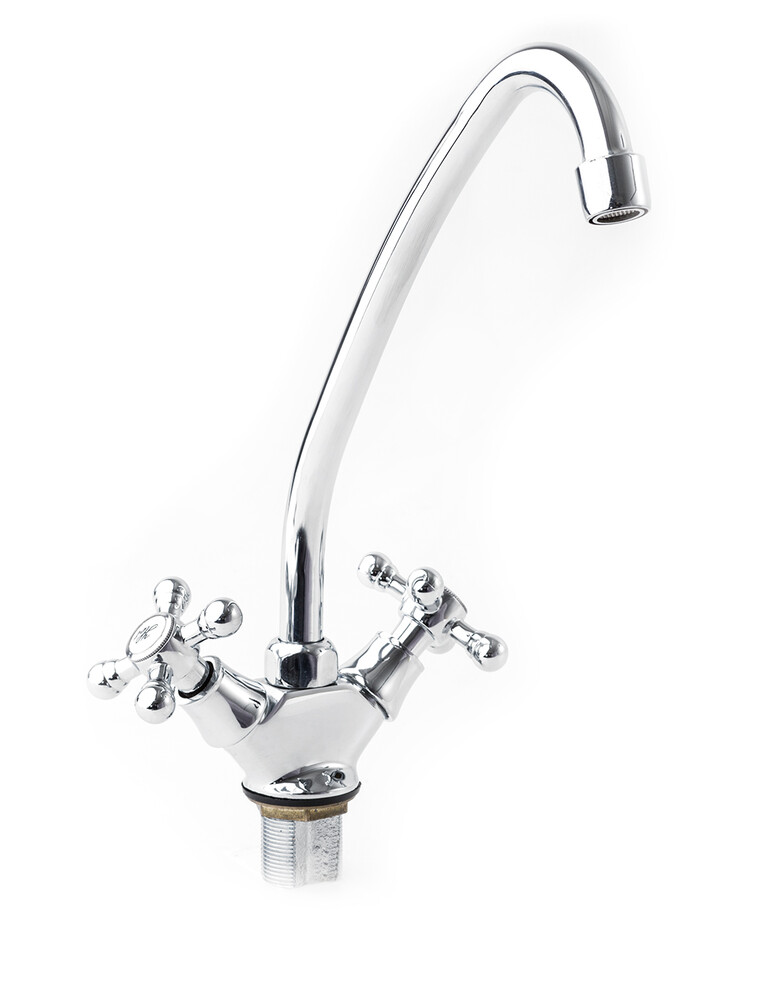 Смеситель Кухня SANTREK AQUA-230  "NOSTALGIE" 1/2 м/к на гайке Крест SL592