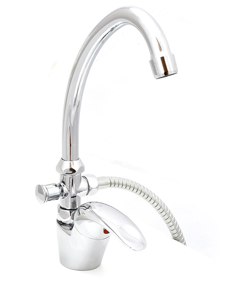 Смеситель Кухня SANTREK AQUA-745  "STANDART" шар. d-35 SB75 со встр переключателем