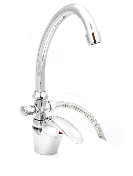 Смеситель Кухня SANTREK AQUA-745  "STANDART" шар. d-35 SB75 со встр переключателем