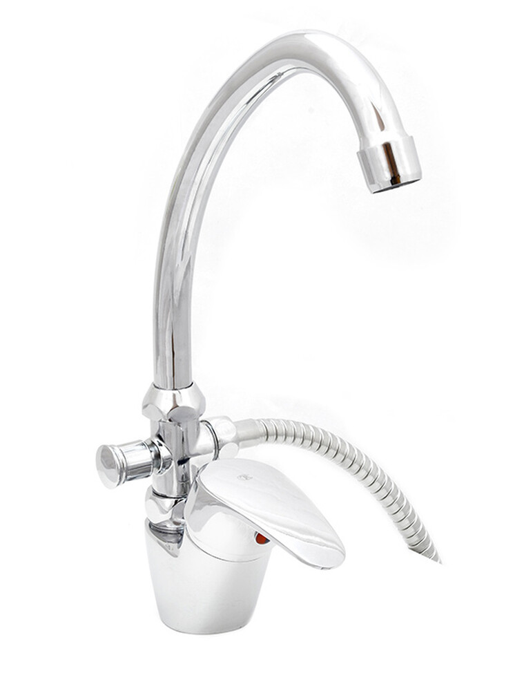 Смеситель Кухня SANTREK AQUA-745  "STANDART" шар. d-35 SB90 со встр переключателем