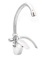 Смеситель Кухня SANTREK AQUA-745  "STANDART" шар. d-35 SB90 со встр переключателем