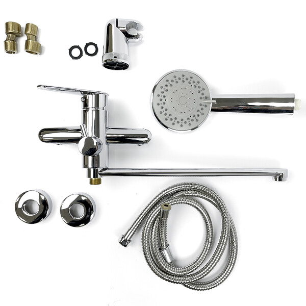 Смеситель Ванна SANTREK AQUA TESSA шар. d-35, картридж. перекл., плоский нос (SANTREK AQUA TE910)