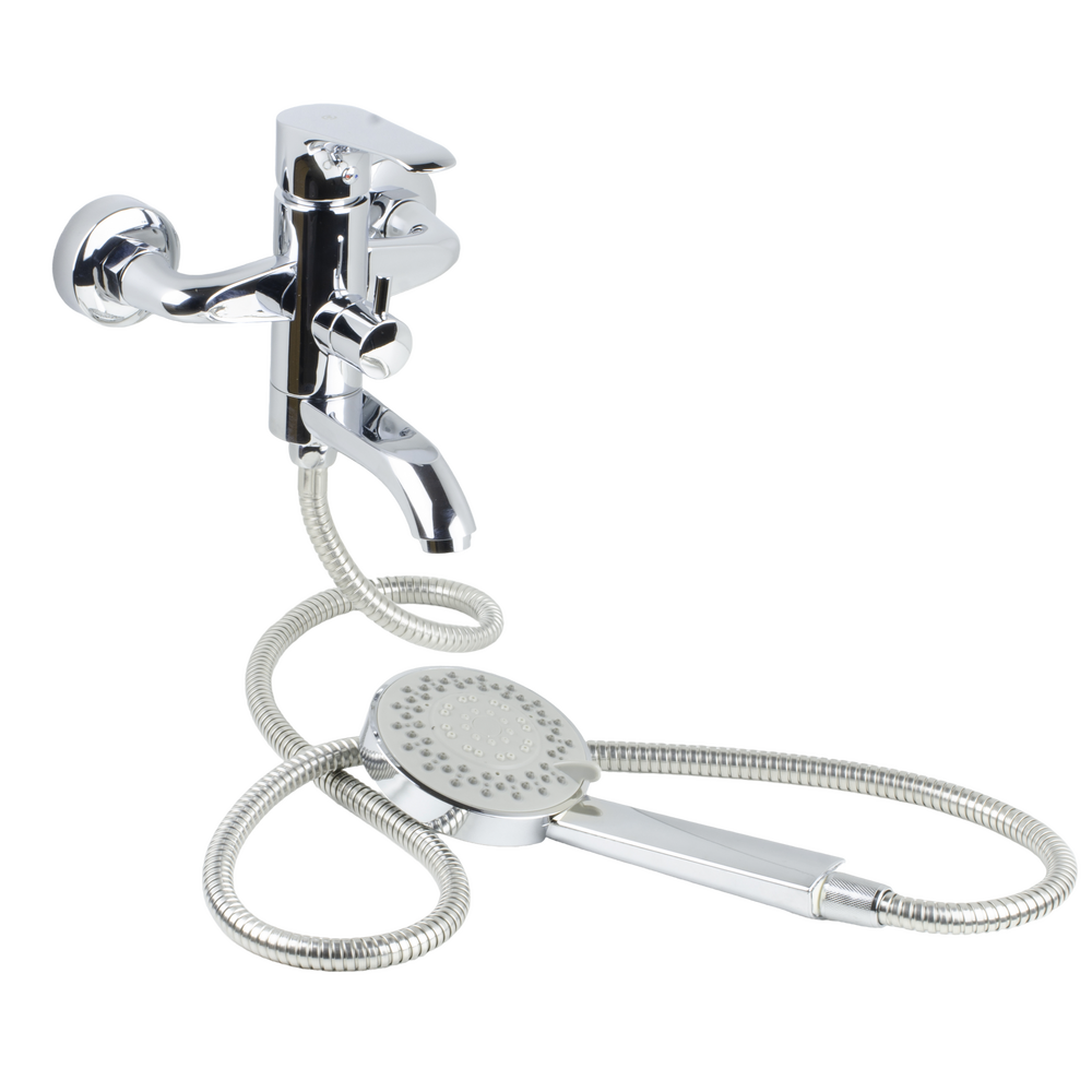 Смеситель Ванна SANTREK AQUA MARIO шар.d-35, картридж.перекл, кор. поворот. излив (16см) (SANTREK AQUA MA922)