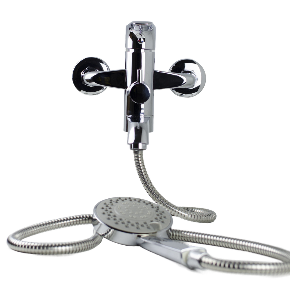 Смеситель Ванна SANTREK AQUA MARIO шар.d-35, картридж.перекл, кор. поворот. излив (16см) (SANTREK AQUA MA922)