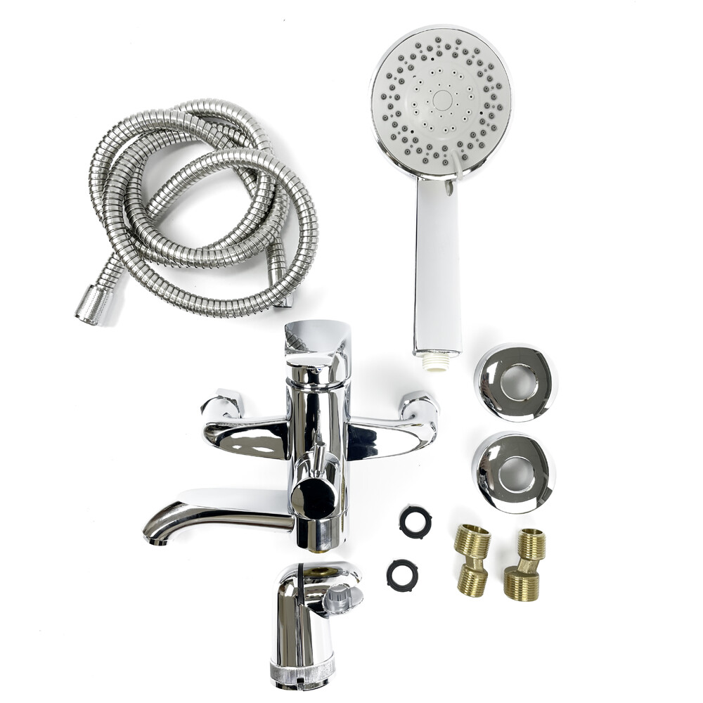 Смеситель Ванна SANTREK AQUA MARIO шар.d-35, картридж.перекл, кор. поворот. излив (16см) (SANTREK AQUA MA922)