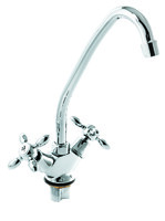 Смеситель Кухня SANTREK AQUA-230  "NOSTALGIE" 1/2 м/к на гайке Крест капелька SL603