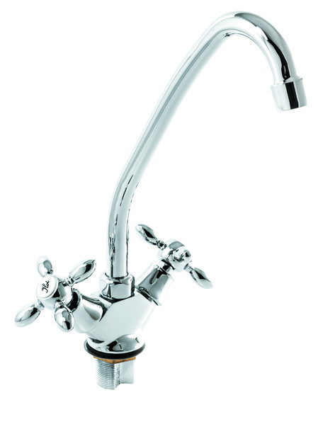 Смеситель Кухня SANTREK AQUA-230  "NOSTALGIE" 1/2 м/к на гайке Крест капелька SL603