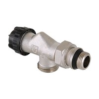 Клапан термостатический VALTEC для радиатора угловой с осевым управл, преднастройкой (с доп. уплотнением)1/2" с переходом на "евроконус" VT.180.NER.04