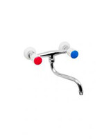 Смеситель Кухня Казань 1/2 м/к (КС 910112) стена, импортное исполнение, нижний излив