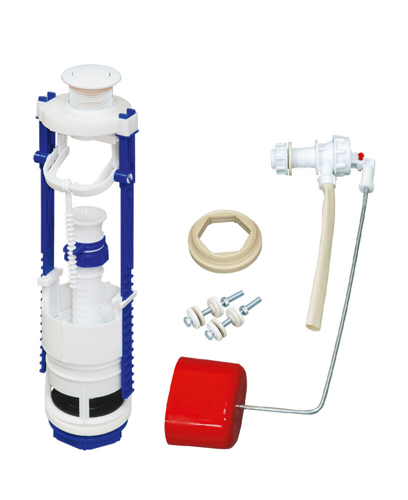 Арматура РБМ АС- 7.1 боковая подводка, Кнопка белая, мембранный клапан