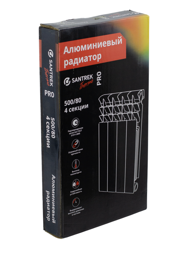 Радиатор алюминиевый SANTREK THERMO Pro/SUNBATH  500х80  4 секции (172 Вт/1 секц.)