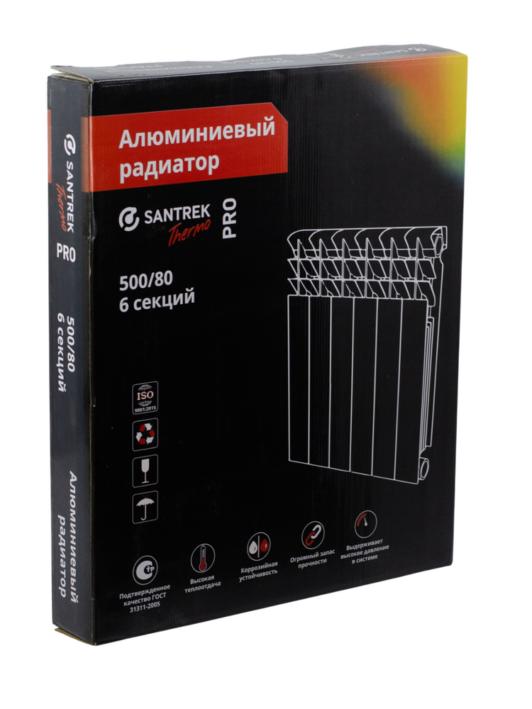Радиатор алюминиевый SANTREK THERMO Pro  500х80  6 секций (172 Вт/1 секц.)