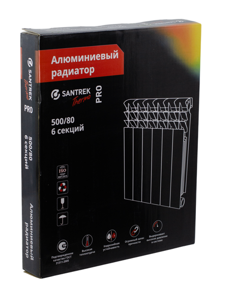 Радиатор алюминиевый SANTREK THERMO Pro  500х80  6 секций (172 Вт/1 секц.)