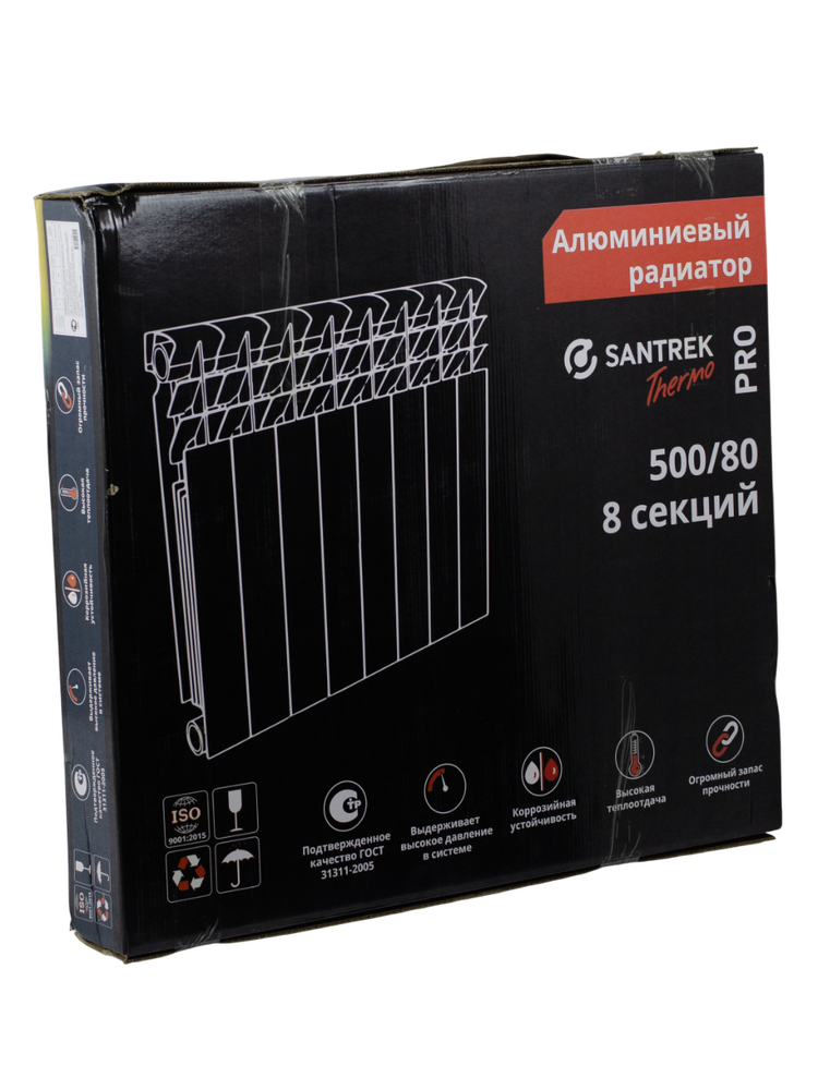 Радиатор алюминиевый SANTREK THERMO Pro  500х80  8 секций (172 Вт/1 секц.)