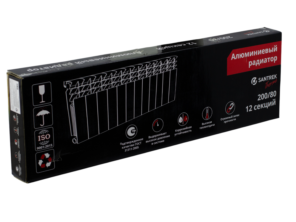 Радиатор алюминиевый SANTREK 200х80 12 секций (91 Вт/1 секц.)