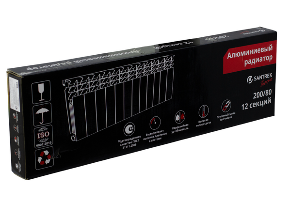 Радиатор алюминиевый SANTREK 200х80 12 секций (91 Вт/1 секц.)