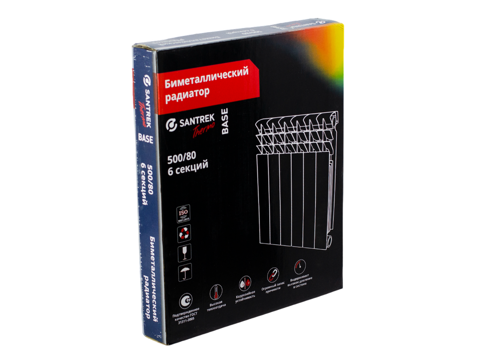 Радиатор SANTREK БЭЙС биметаллический 500х80  6 секций (128 Вт/1 секц.)