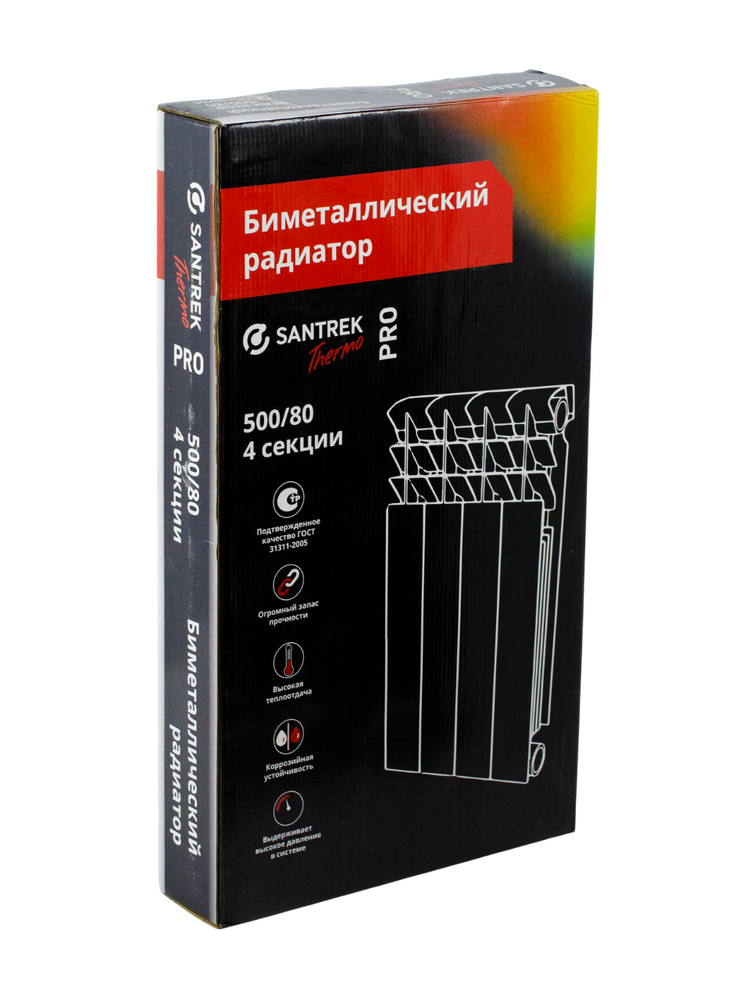 Радиатор биметаллический SANTREK ПРО  500х80  4 секции (168 Вт/1 секц.)