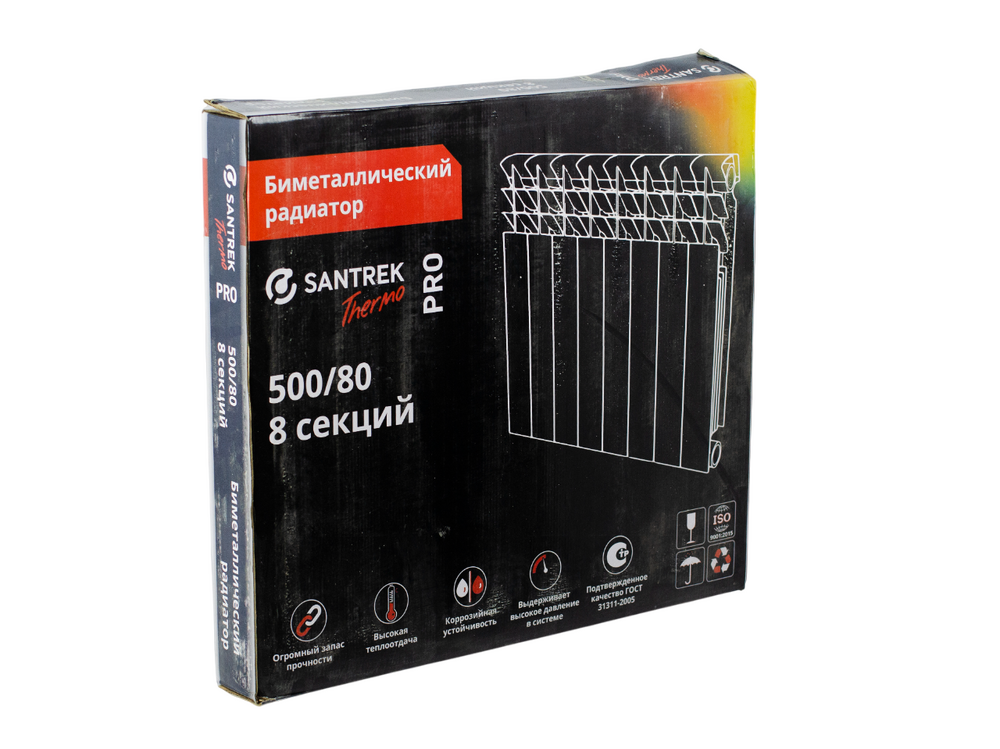 Радиатор биметаллический SANTREK ПРО  500х80  8 секций (168 Вт/1 секц.)