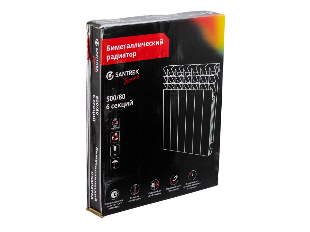 Радиатор биметаллический SANTREK 500х80  6 секций (148 Вт/1 секц.)