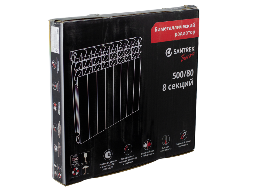 Радиатор биметаллический SANTREK 500х80  8 секций (148 Вт/1 секц.)