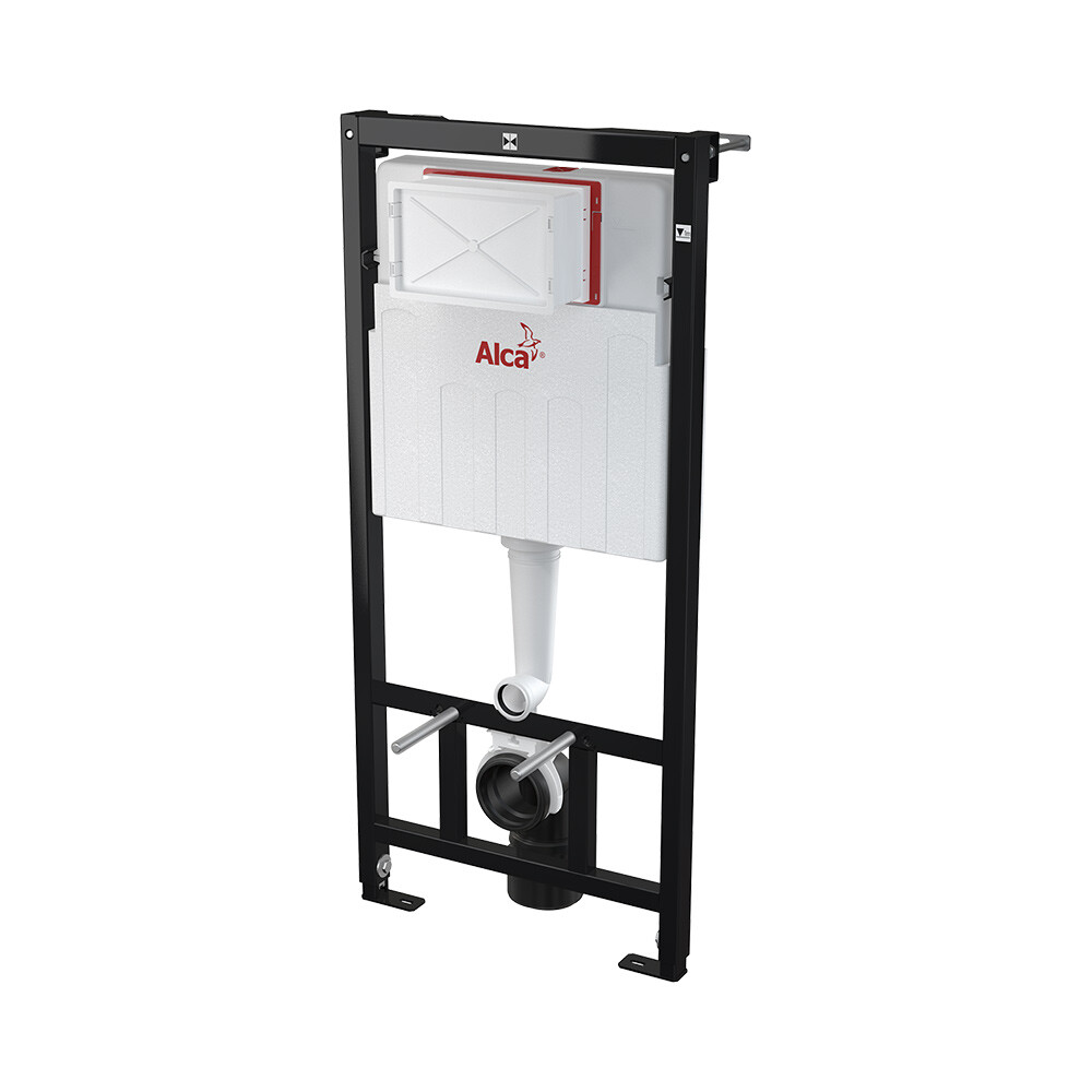 Инсталляция AlcaPlast (набор 4 в1) каркас AM101/1120, кнопка M571-VE-01 (хром-глянец), плита M91, крепеж
