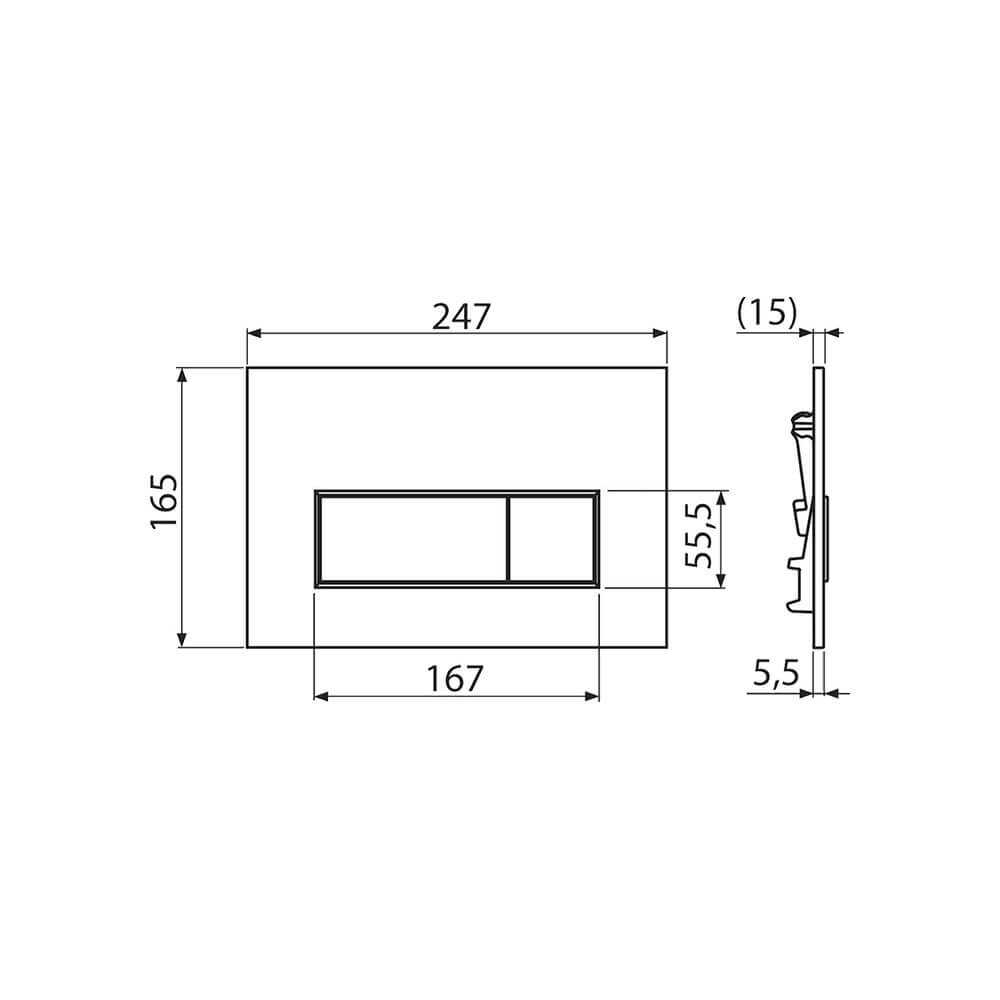 Инсталляция AlcaPlast (набор 4 в1) каркас AM101/1120, кнопка M571-VE-01 (хром-глянец), плита M91, крепеж