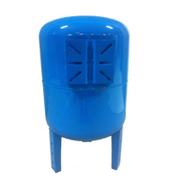 Гидроаккумулятор SANTREK AQUA 50л вертик. с площадкой, G1", ПЛАСТ.ФЛАНЕЦ синий ГА-50В ПЛ (П)
