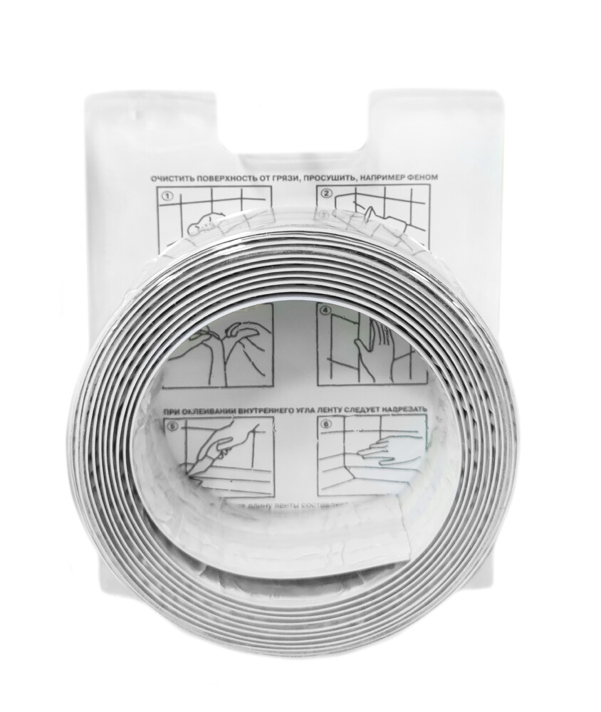 Бордюрная лента д/ванной 3,35м х 38 мм СЕРАЯ Россия, Москва