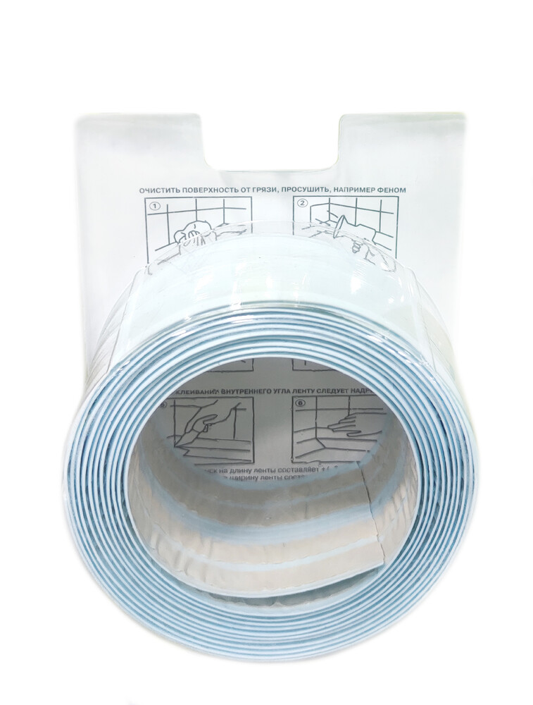 Бордюрная лента д/ванной 3,35м х 58 мм ГОЛУБАЯ Россия, Москва