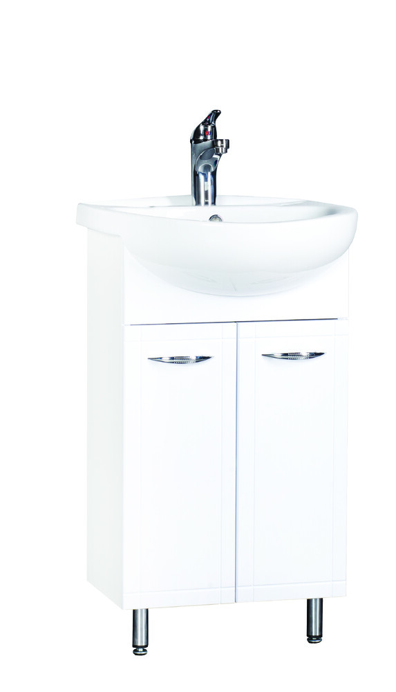 Подстолье SANTREK HOME "Мальта-55" (Белый) 2 двери под умывальник "Уют-55" 495х800х287