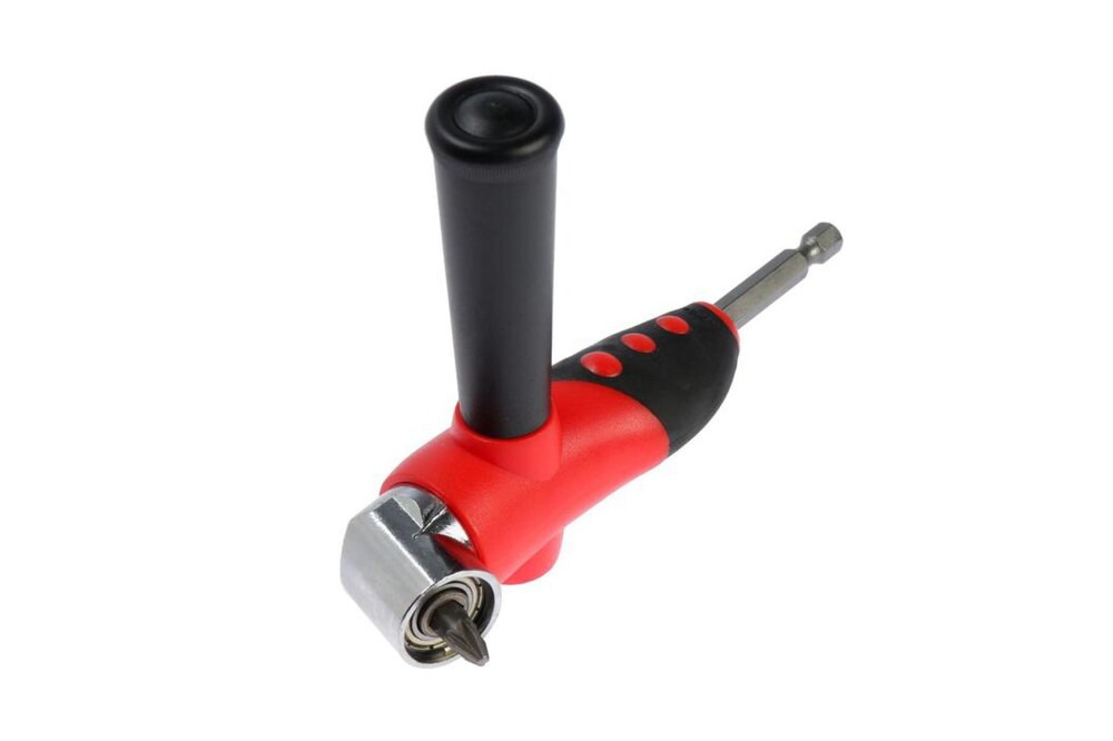 Адаптер угловой для дрели ТУНДРА, с набором бит 4 шт. 3640679