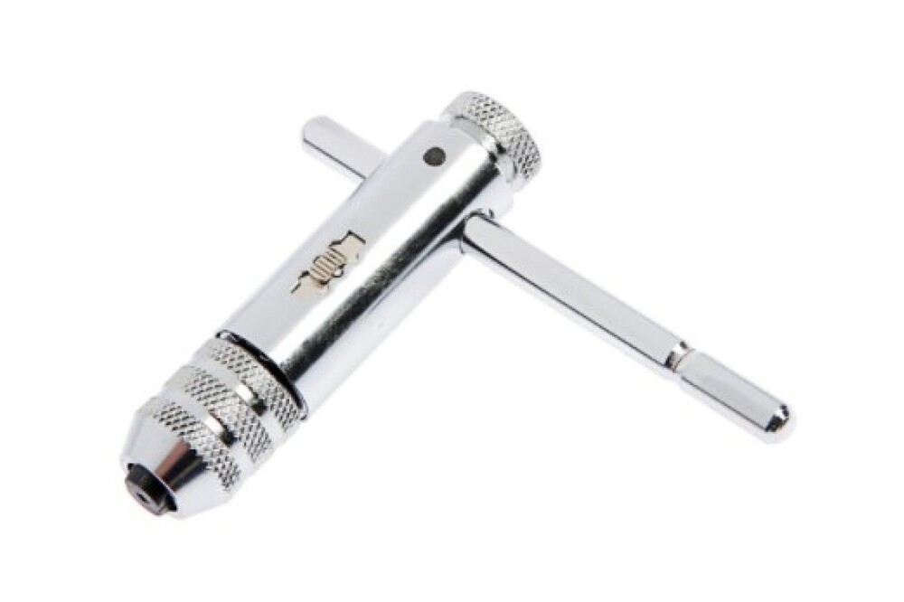 Вороток-трещотка для метчиков ТУНДРА, Т-образный, хромированный, М3 - М8 2705956