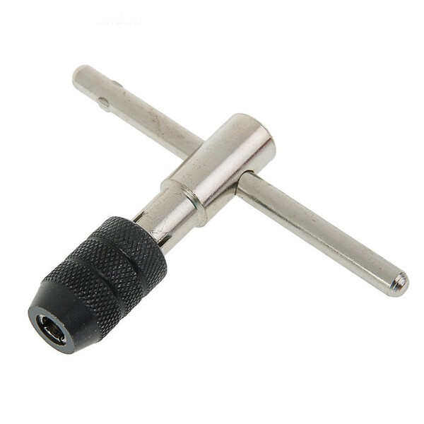 Вороток для метчиков ТУНДРА, Т-образный, цанговый зажим, М5 - М12 2705959