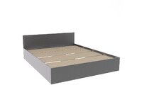 МС Мори Кровать КРМ 1600.1 Графит 1635х650х2032 (2 места)