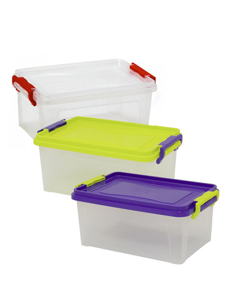 Контейнер для хранения прямоуг. 3,6 л 310х200х90мм цв.микс (М-пластика) (М 2860)