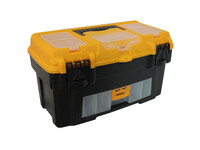 Ящик д/инструмента АТЛАНТ18 (с консолью и секциями) черн. с желт 43х23,5х25 (М-Пластика) (М 2924)