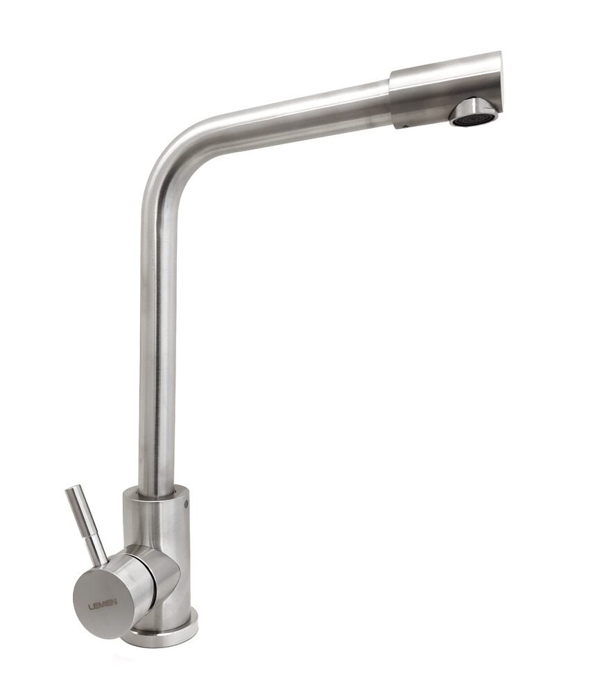 Смеситель Кухня Lemen шар d40 боковой (LА 9002) на гайке нержавейка