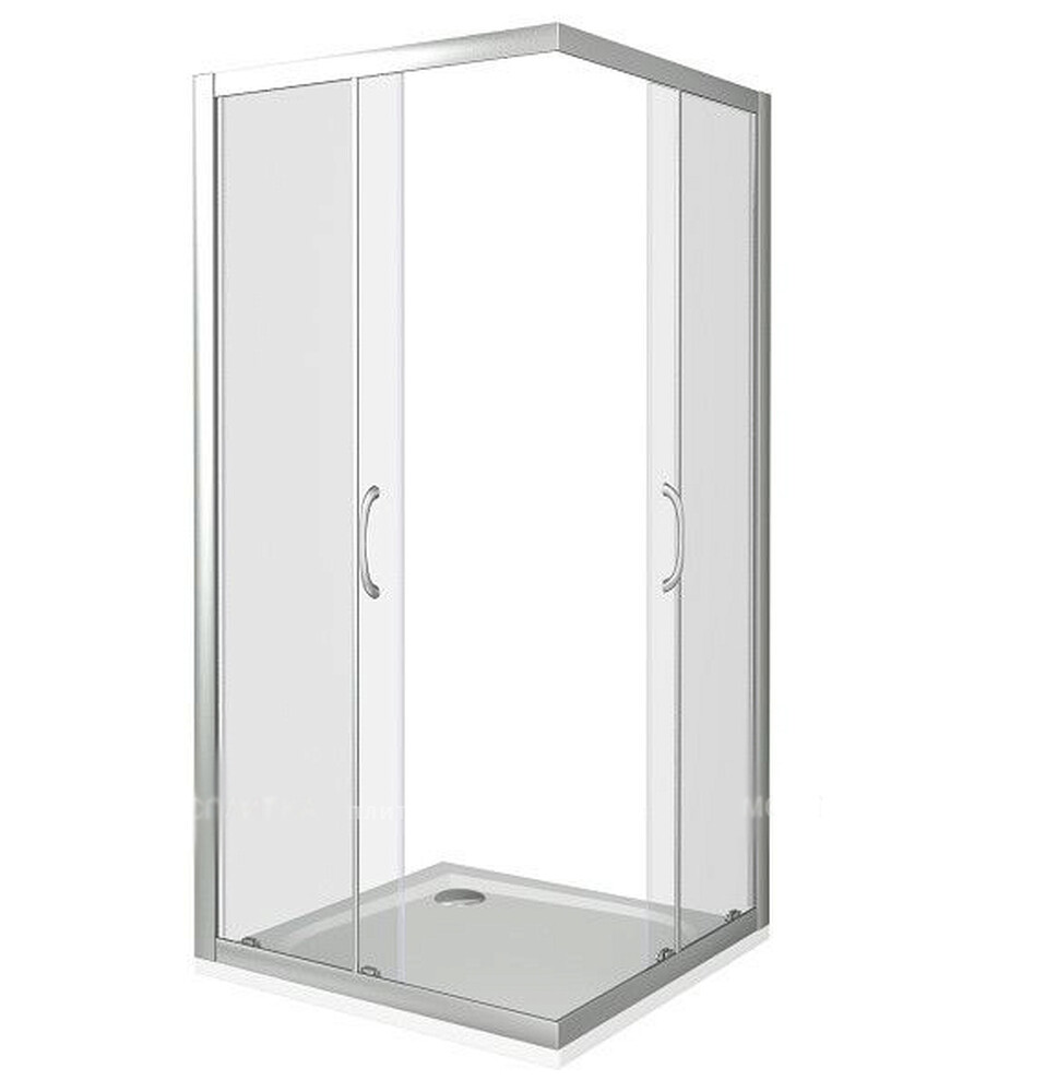 Душ.ограждение GOOD DOOR LATTE CR- 120-80-C-WE стекло Прозрачное 5мм (без поддона и автослива)