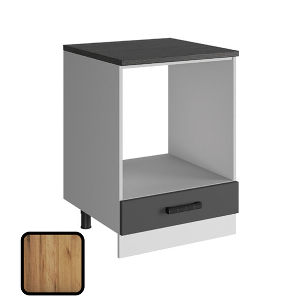 Стол под духовой шкаф МУВИ, НД600 Дуб Крафт Золотой (810х600х450) Столешница Дуб Обожённый (1160)