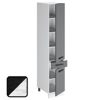 Пенал НИКА 1 ящик 2 двери П6-400-1Я Цемент Темный/Бетон Пайн (2060х400х550) (1202)