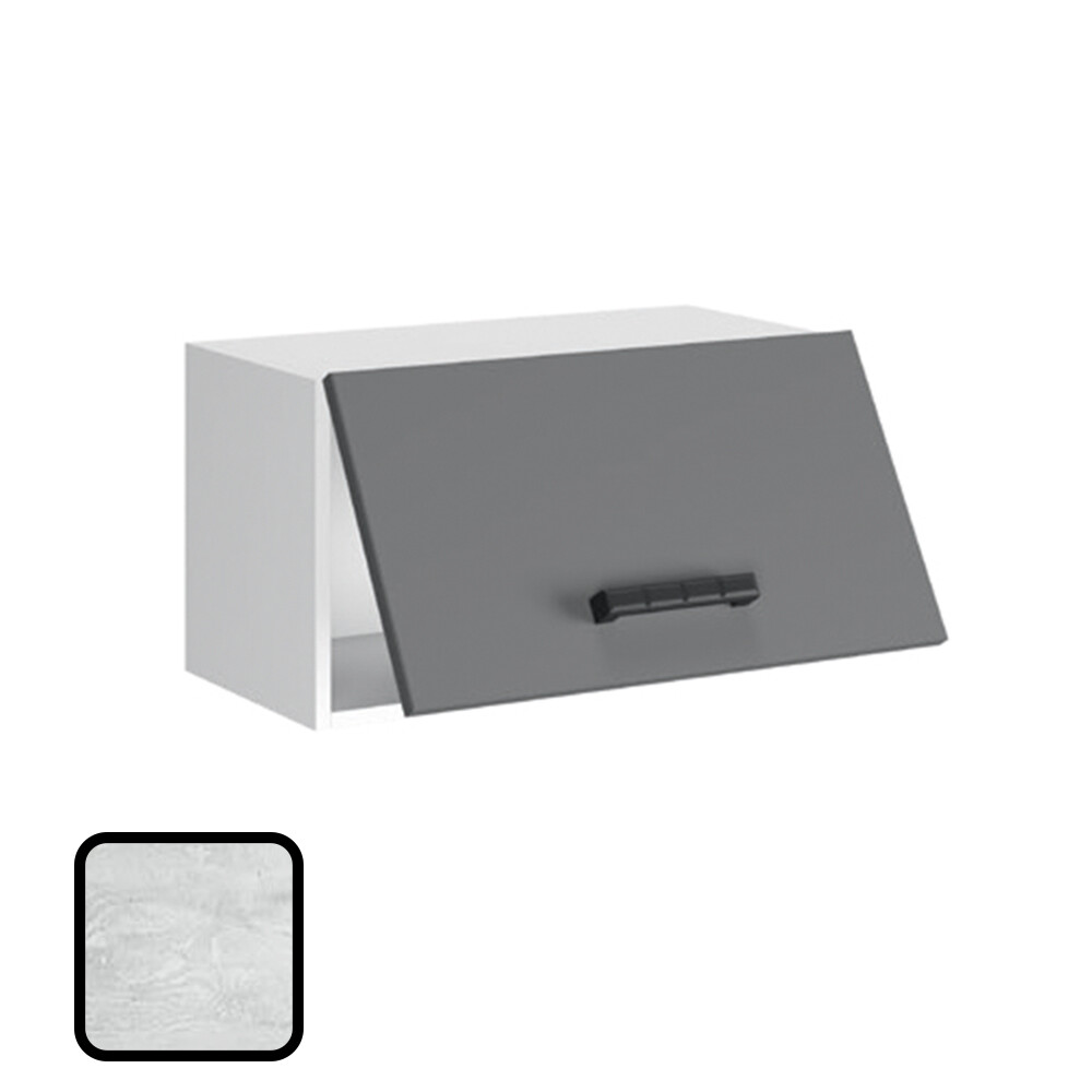 Полка над вытяжкой НИКА, Г6-600 Бетон Пайн (310х600х290) (1204)