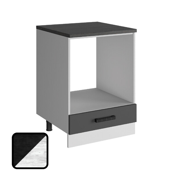 Стол под духовой шкаф НИКА, НД600 Цемент Темный/Бетон Пайн (810х600х450) Столешница Луна 1206