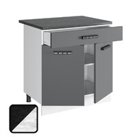 Стол разделочный НИКА, 1 ящик Н800-1Я Цемент Темный/Бетон Пайн (810х800х450) Столешница Луна (1214)