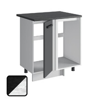 Стол разделочный угловой НИКА, НУ1000 Цемент Темный/Бетон Пайн (810х1000х450) Столешница Луна (1215)