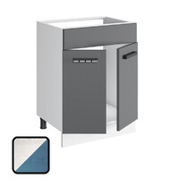 Стол под мойку ОДРИ-1, М600 Фактурный Синий (810х600х450) (1 место)