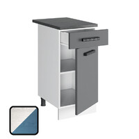 Стол разделочный ОДРИ-1, 1 ящик Н400-1Я Фактурный Синий (810х400х450) Столешница Мрамор итальянский