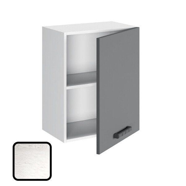 Шкаф навесной ОДРИ-1, В6-500 Фактурный Белый (626х500х290) (1289)