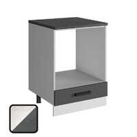 Стол под духовой шкаф ОДРИ-2, НД600 Фактурный Серый (810х600х450) Столешница Мрамор итальянский (1298)