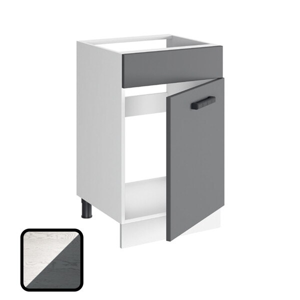 Стол под мойку ОДРИ-2, М500 Фактурный Серый (810х500х450) (1299)